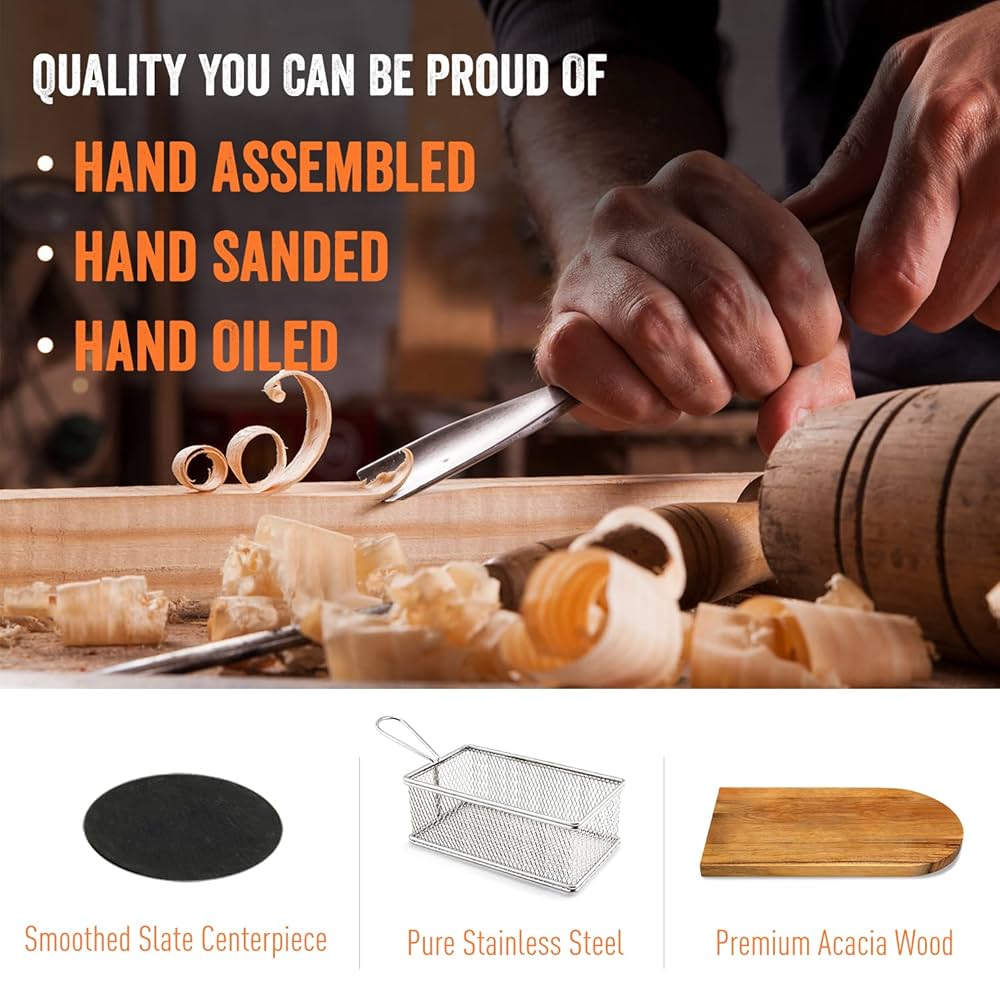 Yukon Glory™ Burger Serving Set, Perfect For Foodies, Burger